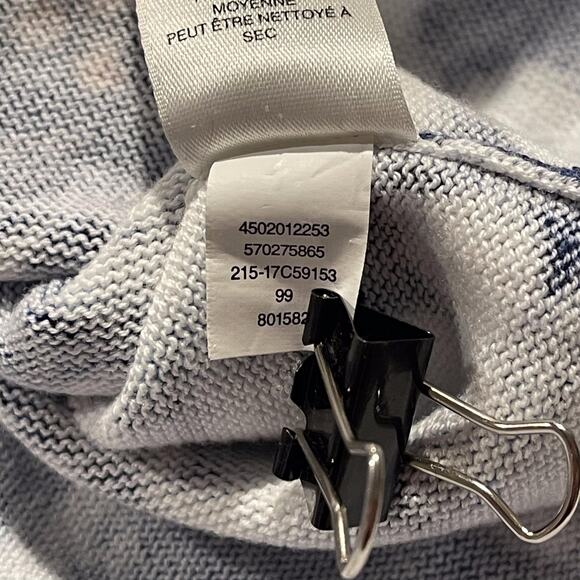 Chicos Womens Sweater Striking Floral Scoop Neck 3/4 Sleeve Blue 1 Medium 8 FN - Picture 6 of 7